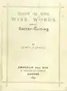 Cover of Eight or Nine Wise Words about Letter-Writing
