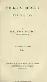 Cover of Felix Holt, the Radical