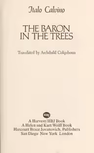 Cover of The Baron in the Trees