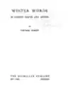 Cover of Winter Words in Various Moods and Metres
